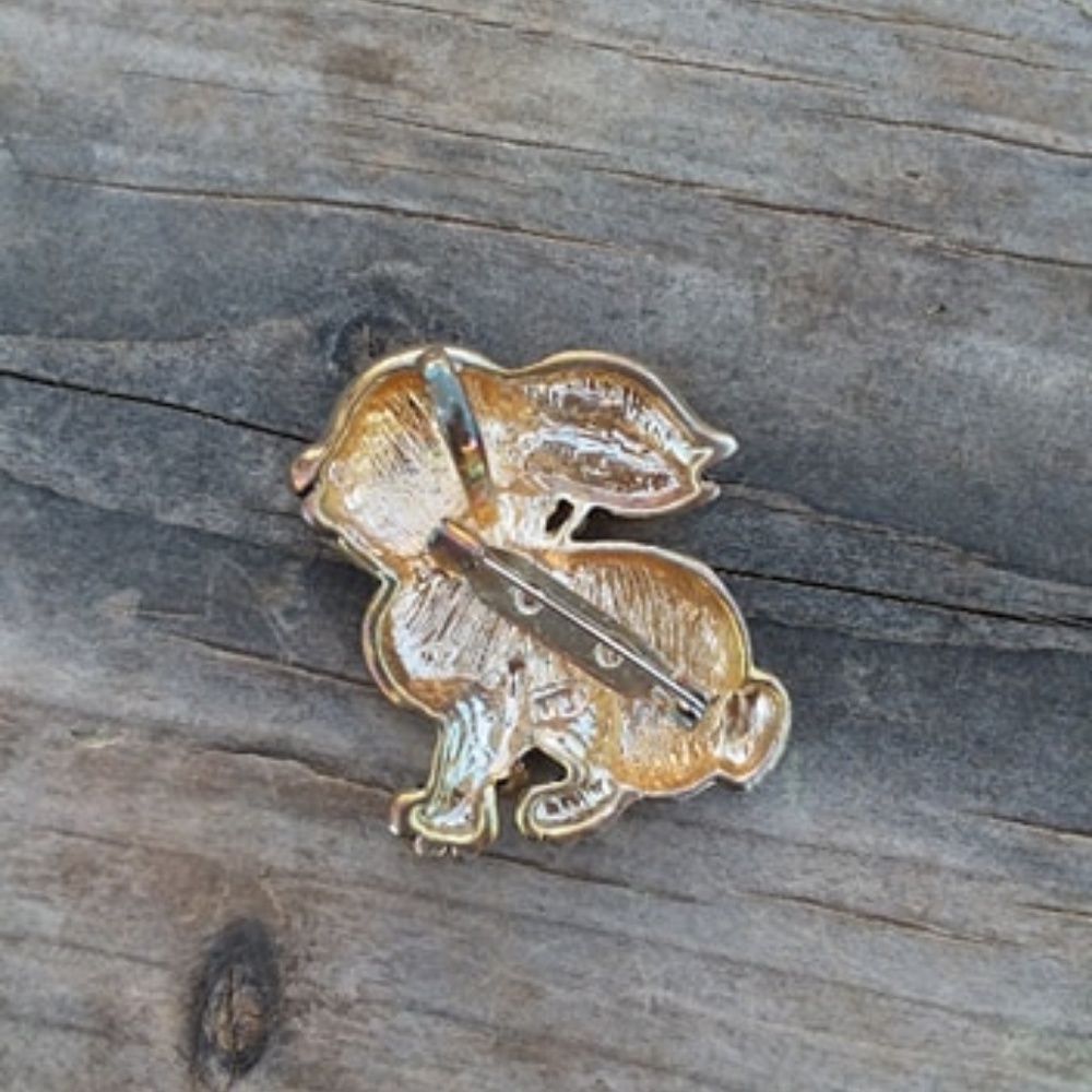 Silver Plated Bunny Rabbit Brooch - Picture 2 of 2
